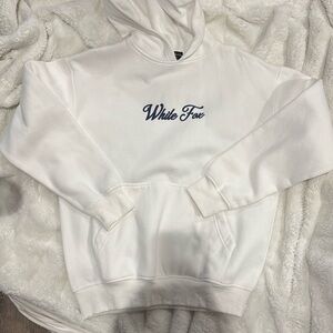 White fox hoodie